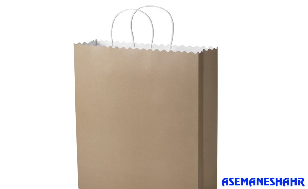 ساک دستی کاغذی با طراحی مینیمال و دسته‌ های سفید مقاوم | انتخابی مناسب برای بسته‌ بندی هدایا و خریدهای شیک و کاربردی.