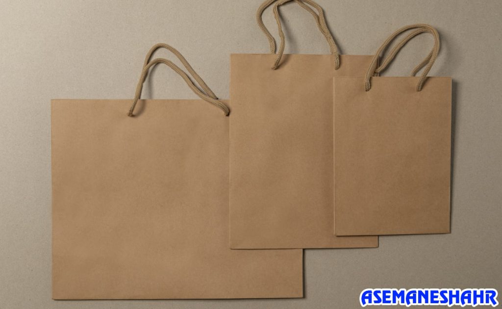 سه کیسه هدیه کرافت ساده در اندازه‌ های مختلف با بند کنفی | مناسب بسته‌ بندی مقرون‌ به‌ صرفه و دوستدار محیط زیست.