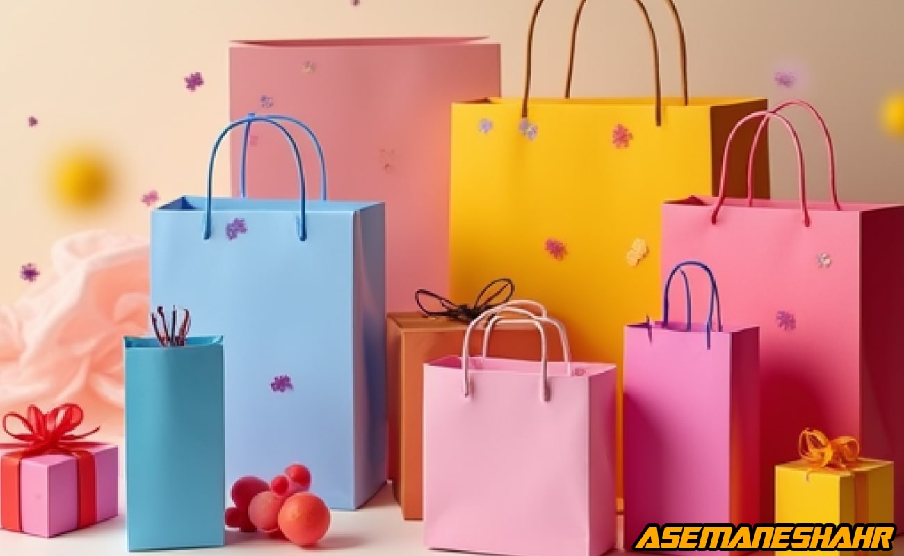 ساک و پاکت فانتزی رنگارنگ مخصوص کادو | مناسب جشن تولد و هدیه های خاص با طراحی شاد و چشمنواز.