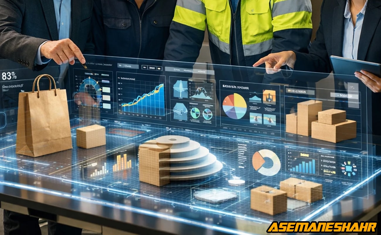 R&D بسته‌ بندی کاغذی و ساک کاغذی با شبیه‌ سازی داده‌ محور تولید.