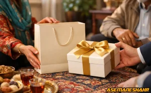 اهدای هدیه در بسته‌ بندی دست‌ ساز ایرانی نماد احترام و فرهنگ پذیرایی.