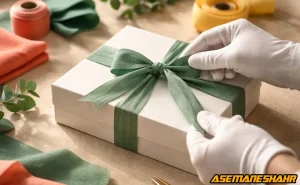 جزئیات بسته‌ بندی کاغذی با تأکید بر احترام به مخاطب.