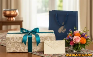 بسته‌ بندی هدیه لوکس با جعبه کادویی و ساک کاغذی مناسب مناسبت.